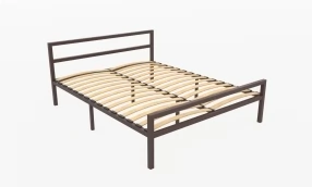 Кровать Наргиз Металл, 140х190 мм, Коричневый муар, Коричневый муар